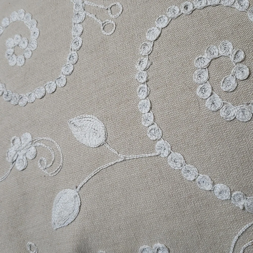 ARHAUS Embroidered Down Filled Accent Pillow